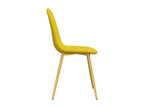 Dining chairs, set of 6, mustard yellow velvet, KMLM64751