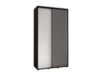 Meubiana 1 Sliding Door Wardrobe 205.2/130/60 2 Doors Black/White