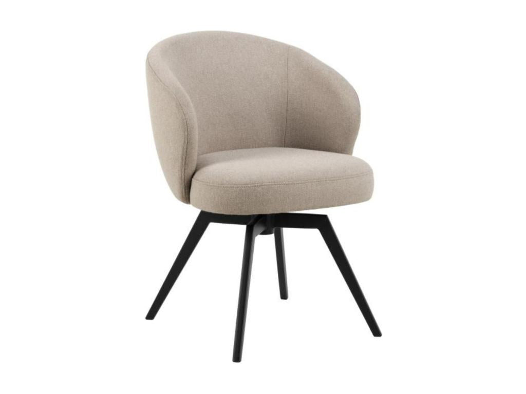 Swivel dining chair in metal and fabric - Laviecasa UYWD86051