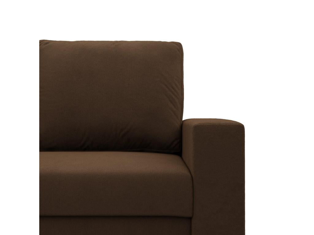 Meubiana Dark Brown Corner Sofa with Sleeping Function