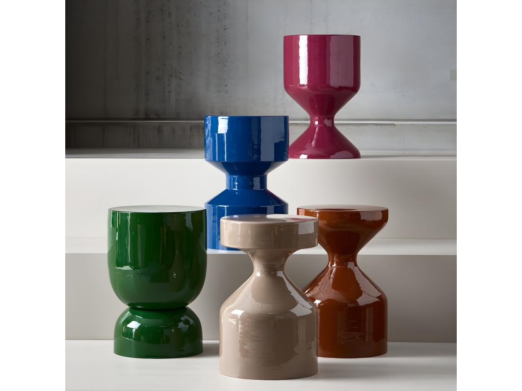 Meubiana - Round metal side table 30 cm - Clay brown