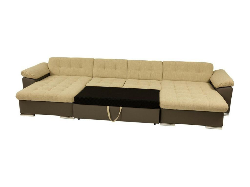 Meubiana 182 Grey Corner Sofa with Sleeping Function 375x155x76cm
