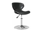 Black Faux Leather Bar Stool Laviecasa UVUA98215