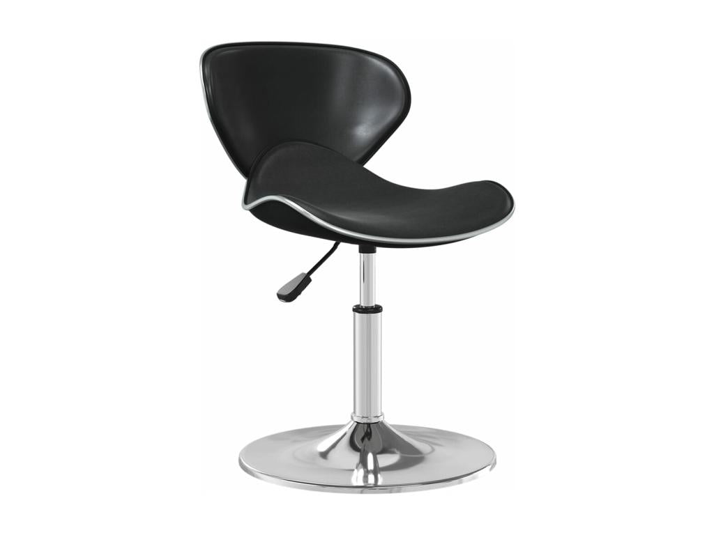 Black Faux Leather Bar Stool Laviecasa UVUA98215