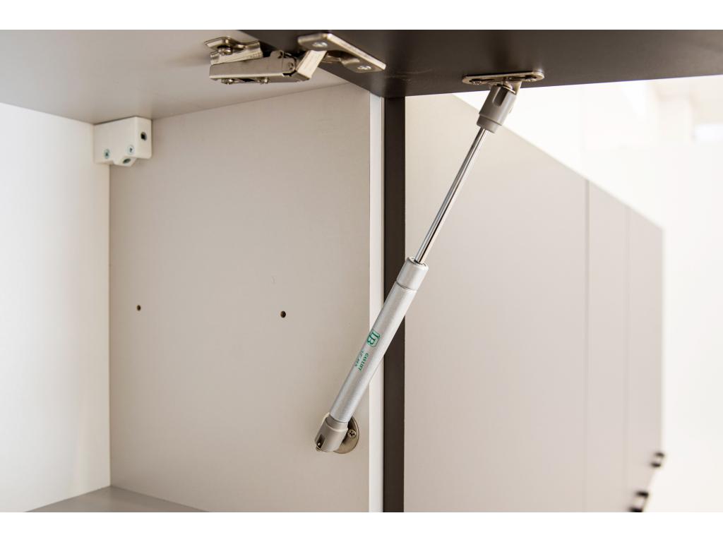 Laviecasa 7-piece complete kitchen in matte grey/oak finish - Length 240/180 cm OKKR09132