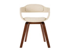 Laviecasa Walnut Wood Chair - Comfort and Refinement - White Color IWPS09550