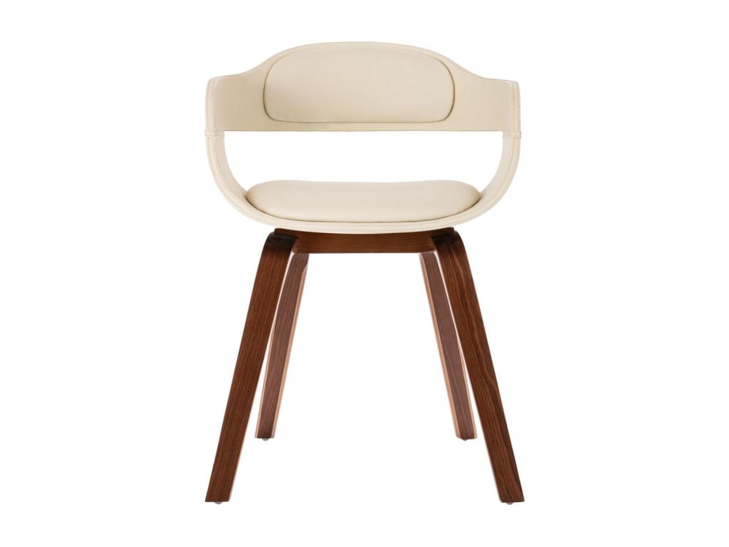 Laviecasa Walnut Wood Chair - Comfort and Refinement - White Color IWPS09550