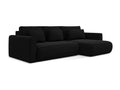 Laviecasa BAPJ86256 3-seater right-hand corner sofa bed in velvet - black