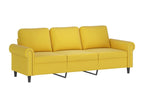 3-piece sofa set with yellow velvet cushions HQIE63644