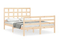 Bed frame without mattress 140x190 cm solid wood