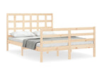 Bed frame without mattress 140x190 cm solid wood