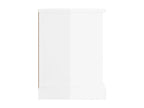 High-gloss white TV stand, 73x35.5x47.5 cm, engineered wood