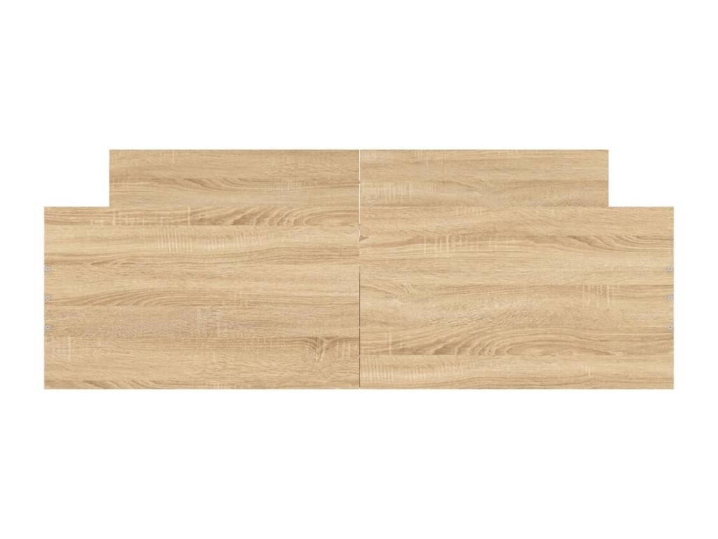 Meubiana oak bed frame with headboard and footboard, 140x190 cm