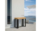 Extendable Console Table 90x40/190 cm Laviecasa Small Stained Fir with Anthracite Frame DFFS22581