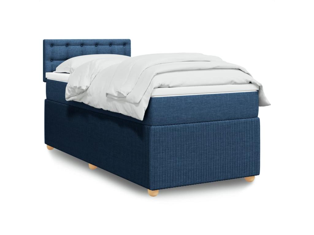Laviecasa bed base with mattress, blue, 90x190 cm, fabric, JSUM76356