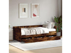 Daybed with drawers, without mattress, smoked oak, 100x200 cm PSUL81260