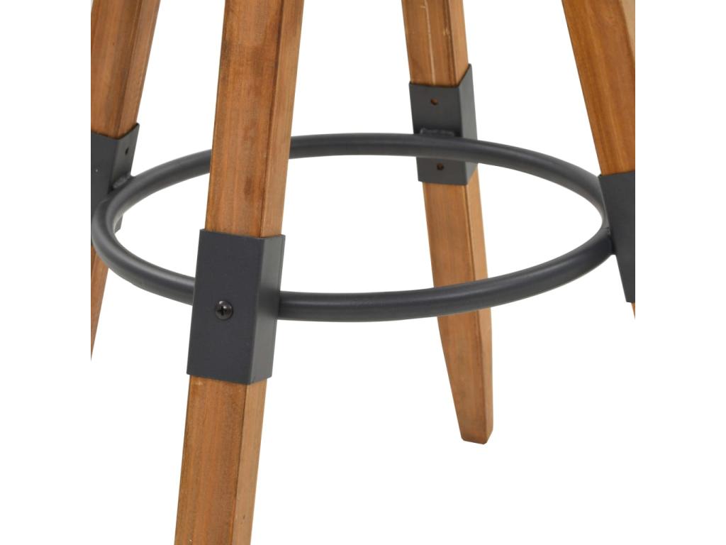Set of 2 solid fir wood bar stools