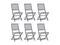 Laviecasa ELRZ34659 Folding Outdoor Chairs, Set of 6 with Cushions