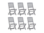 Laviecasa ELRZ34659 Folding Outdoor Chairs, Set of 6 with Cushions