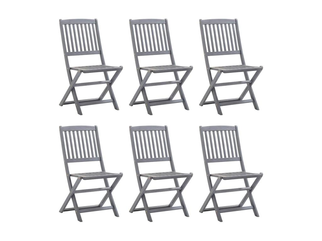 Laviecasa ELRZ34659 Folding Outdoor Chairs, Set of 6 with Cushions