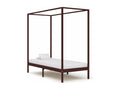 Dark Brown Canopy Bed Frame Solid Pine 90x200 cm MCZV15258