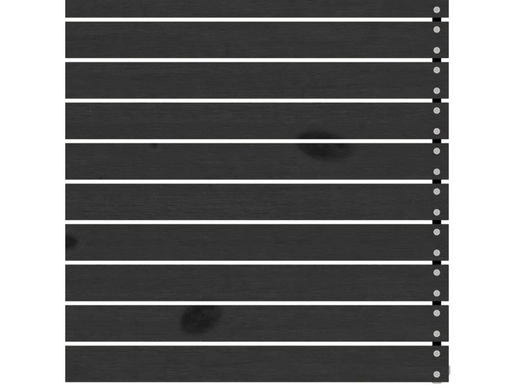 6-piece garden furniture set, black, solid pine wood, YXDZ93917