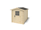 Wooden garden shed - 4.75m² - 1.90x2.50m - 28mm thick - Natural color - DOM594 - Meubiana