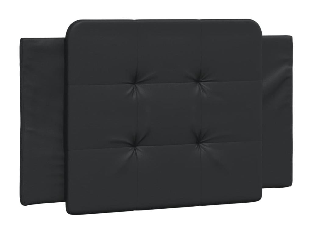 Black faux leather headboard cushion 80cm IHUF58321