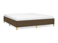 Dark brown bed frame without mattress, 160x200 cm, fabric