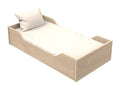 Convertible bed 140x70 - Little Big Bed in smooth oak finish wood ZGGJ75771