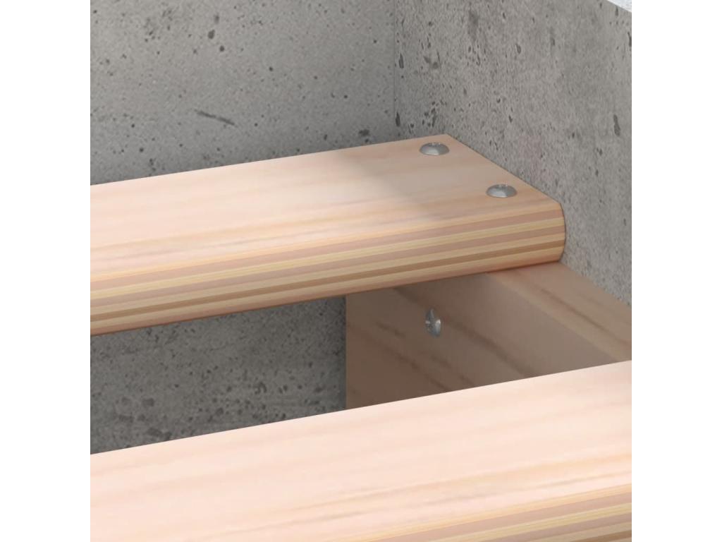 Bed frame without mattress concrete gray 90x190 cm