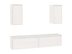 4-piece TV unit, white, solid pine wood, TLRE57582
