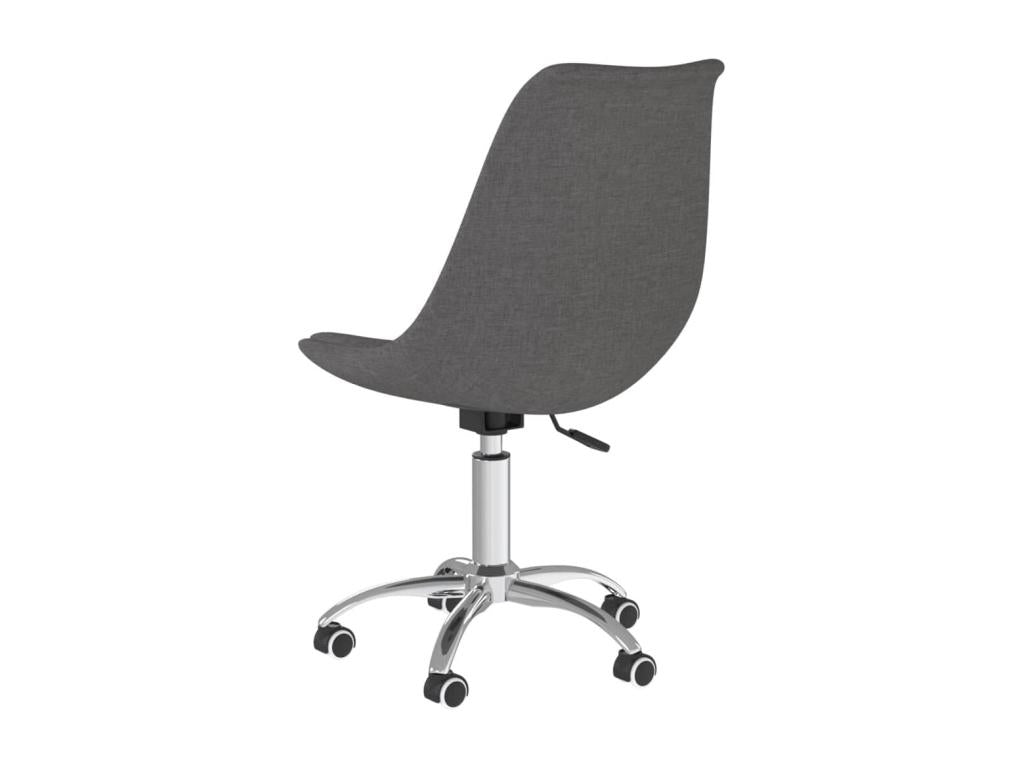 Swivel dining chairs, set of 4, dark grey fabric, SDSL77319