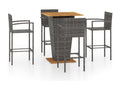 5-Piece Garden Bar Set, Grey GFJJ77127