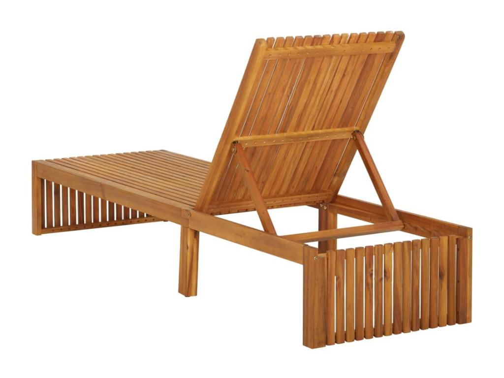 Chaise longue with cushion, solid wood, Laviecasa OJCS20049