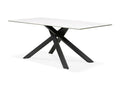 Meubiana 180cm White/Black Ceramic Dining Table