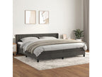 Meubiana bed base and mattress, Dark Grey 200x200cm Velvet