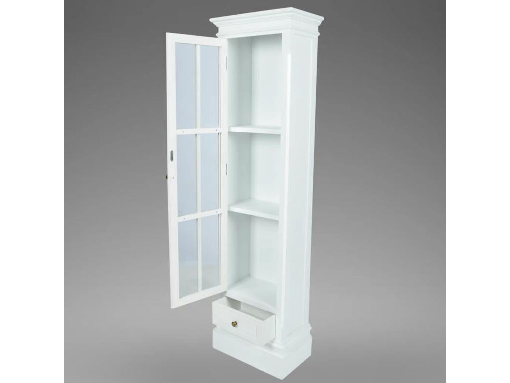 White wooden designer shelf cabinet/shelf 41x26x147 cm 2702081/2 NRNO99924