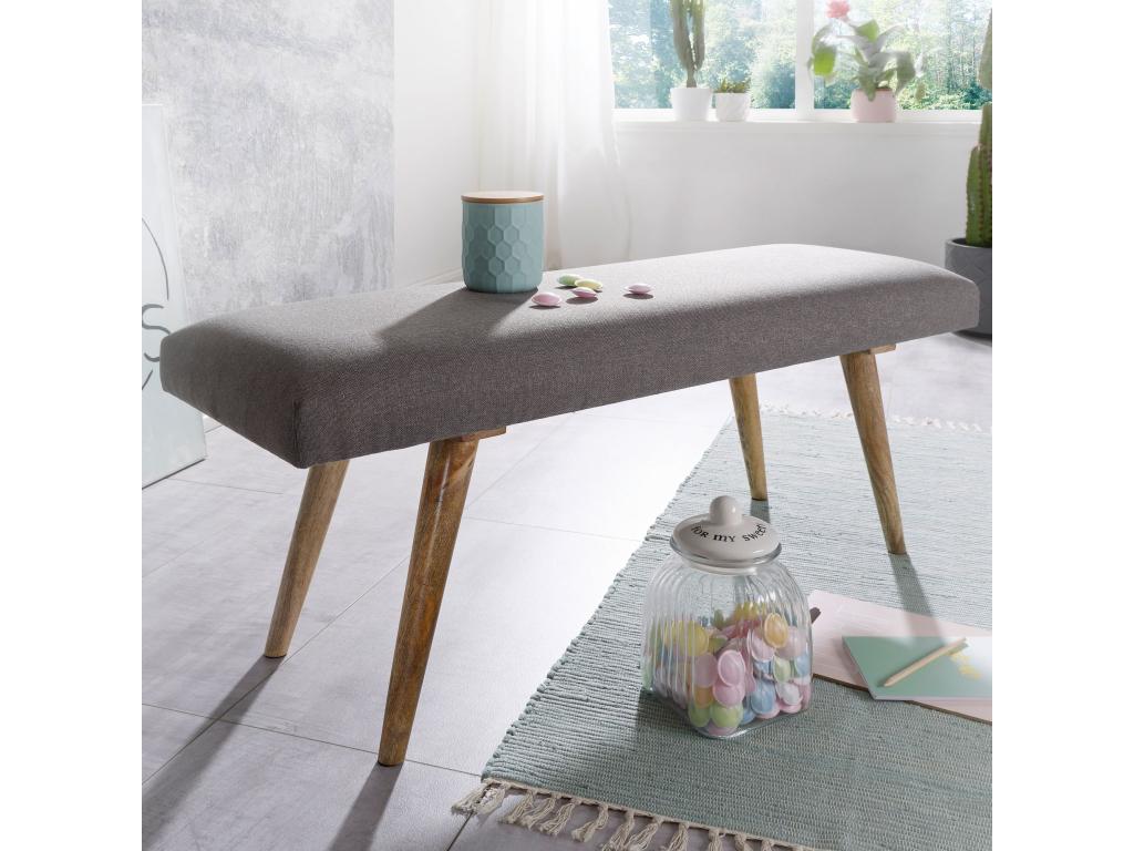 Fabric bench 117 cm Solid Wood Upholstered Bench Dining Room Bench