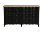 Black Wood Double Crossbow Chest of Drawers - Laviecasa Manor ULTD53646