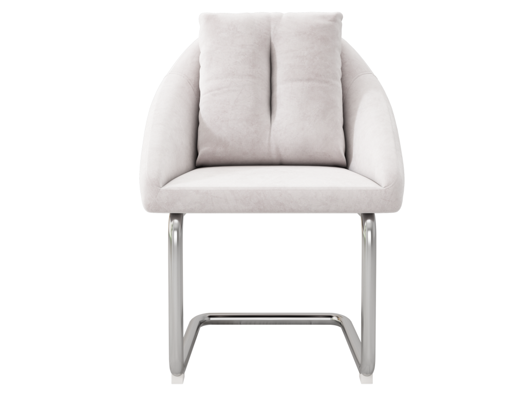 Set of 2 velvet chairs - metal frame - Beige ILKW09702