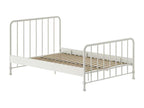 Laviecasa - 140x200cm White Powder-Coated Metal Cot BUVY45012