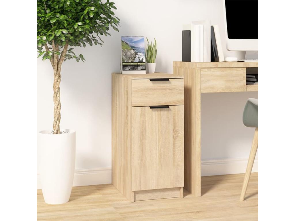 Laviecasa Oak Office Cabinet 33.5x50x75 Engineered Wood LROC27394