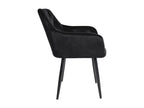 Set of 2 Gondola Chairs - Velvet/Metal - Black - Laviecasa KWBM70785