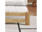 Single bed 140x200cm with wooden frame - Natural