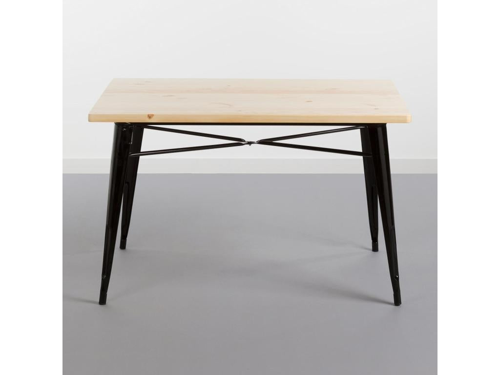 Rectangular dining table, wood and iron, 120x80x74cm, Laviecasa RPSW31514