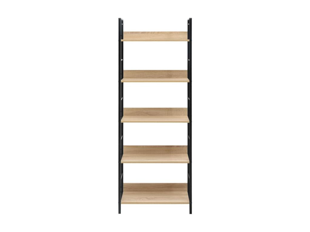 5-Tier Bookcase, Oak, 60x27.6x158.5 cm, Chipboard, NMCQ78284