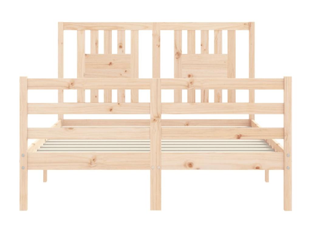Bed frame with headboard 120x200 solid wood