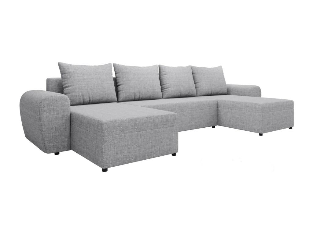 Meubiana 149 Grey Corner Sofa with Sleeping Function and Bed Box (330x140x86cm)
