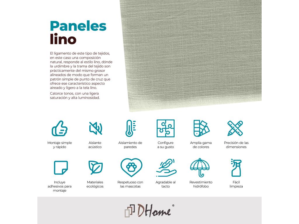 Laviecasa Self-Adhesive Linen Upholstered Wall Panels, Acoustic Absorbent, Impact Protection, Headboard Decoration, Green, 50x40cm, PLQS62824